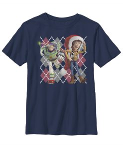 Boy’s Toy Story Christmas BFF Argyle Print T-Shirt