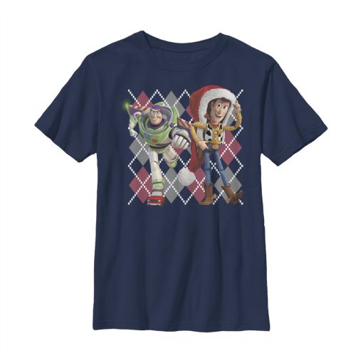 Boy’s Toy Story Christmas BFF Argyle Print T-Shirt