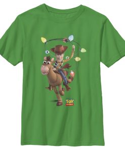 Boy’s Toy Story Christmas Light Woody Lasso T-Shirt