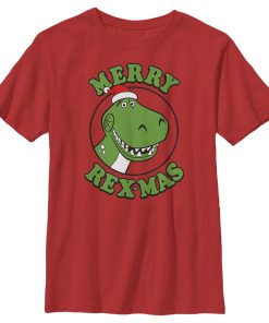 Boy’s Toy Story Christmas Santa Rex T-Shirt