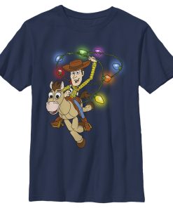 Boy’s Toy Story Christmas Woody Light Lasso T-Shirt