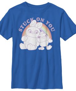Boy’s Toy Story Ducky & Bunny Stuck on You Rainbow T-Shirt