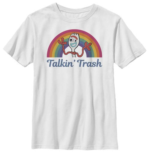 Boy’s Toy Story Forky Talkin’ Trash Rainbow T-Shirt