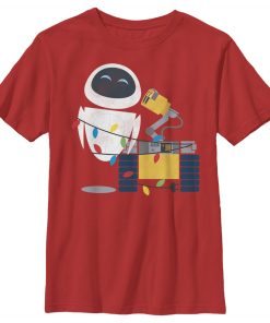 Boy’s Wall-E Eve Christmas Lights T-Shirt
