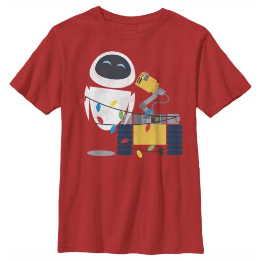 Boy’s Wall-E Eve Christmas Lights T-Shirt