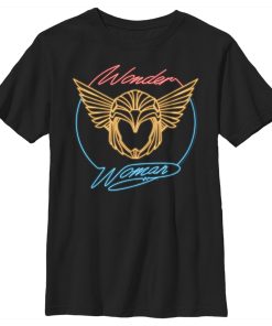 Boy’s Wonder Woman 1984 Golden Neon Helmet T-Shirt