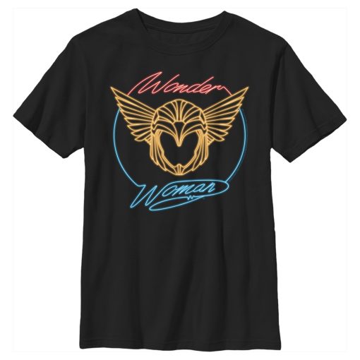 Boy’s Wonder Woman 1984 Golden Neon Helmet T-Shirt