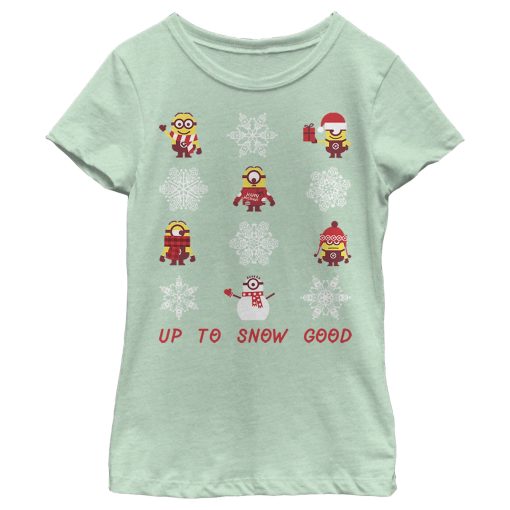 Girl’s Despicable Me Christmas Up to Snow Good T-Shirt