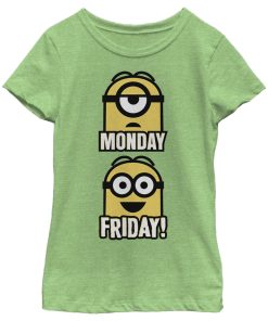 Girl’s Despicable Me Minions Monday Friday T-Shirt