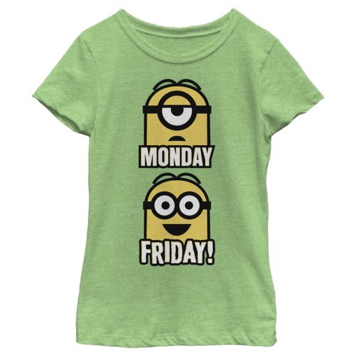 Girl’s Despicable Me Minions Monday Friday T-Shirt