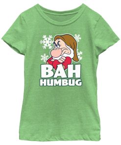 Girl’s Disney Snow White and the Seven Dwarfs Grumpy Bah Humbug T-Shirt