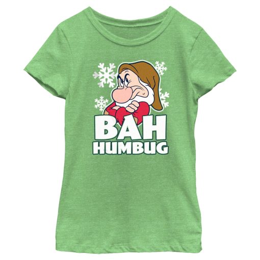 Girl’s Disney Snow White and the Seven Dwarfs Grumpy Bah Humbug T-Shirt