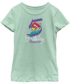 Girl’s Disney The Little Mermaid 5th Birthday T-Shirt