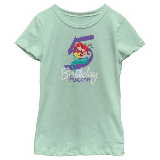 Girl’s Disney The Little Mermaid 5th Birthday T-Shirt