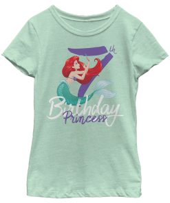 Girl’s Disney The Little Mermaid 7th Birthday T-Shirt