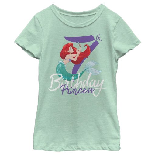 Girl’s Disney The Little Mermaid 7th Birthday T-Shirt