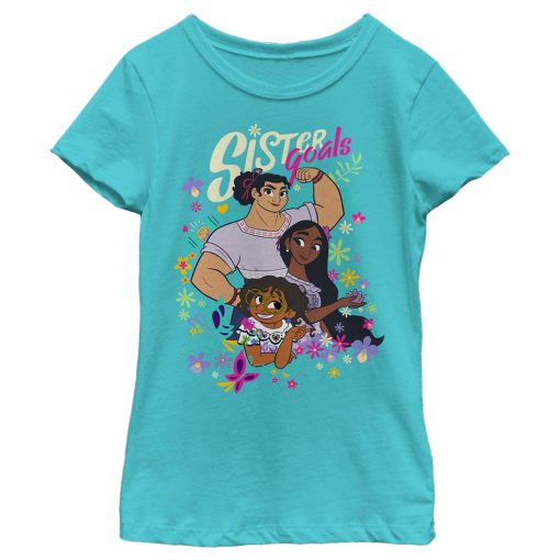 Girl’s Encanto Flower Sister Goals T-Shirt