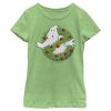 Girl’s Ghostbusters Christmas Wreath Logo T-Shirt