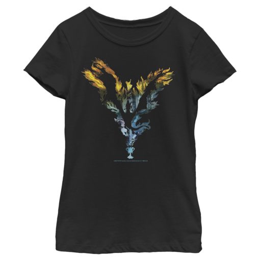 Girl’s Harry Potter Dragon Flame Silhouette T-Shirt