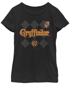 Girl’s Harry Potter Gryffindor Argyle Print T-Shirt