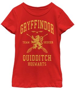 Girl’s Harry Potter Gryffindor Quidditch Gold Team Seeker T-Shirt