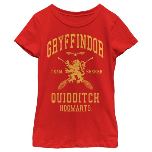 Girl’s Harry Potter Gryffindor Quidditch Gold Team Seeker T-Shirt