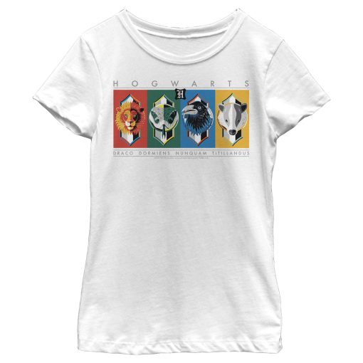 Girl’s Harry Potter Hogwarts House Mascots T-Shirt