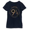 Girl’s Harry Potter Platform 9 34 Line Art T-Shirt