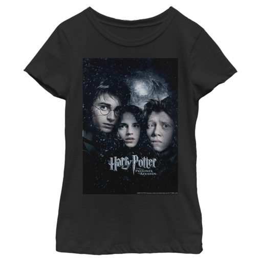 Girl’s Harry Potter Prisoner Of Azkaban Harry Ron Hermione Poster T-Shirt