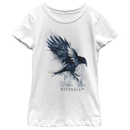 Girl’s Harry Potter Ravenclaw Bird Watercolor T-Shirt