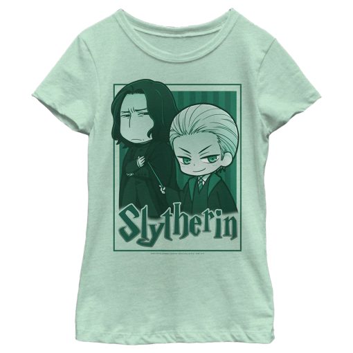 Girl’s Harry Potter Slytherin Cartoon Characters T-Shirt