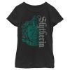 Girl’s Harry Potter Slytherin Dark Badge Logo T-Shirt