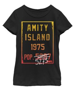 Girl’s Jaws Amity Island Population T-Shirt