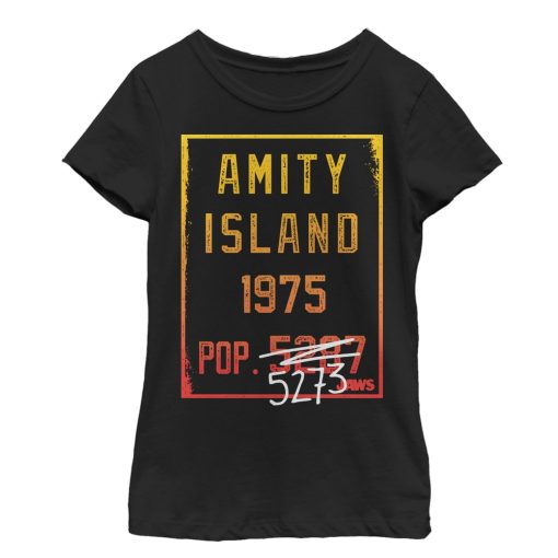 Girl’s Jaws Amity Island Population T-Shirt