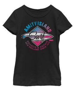Girl’s Jaws Amity Island Surfboard Repair T-Shirt