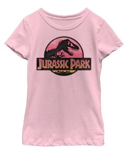 Girl’s Jurassic Park Logo Sunset T-Shirt