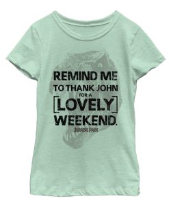 Girl’s Jurassic Park Lovely Weekend T-Shirt
