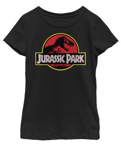 Girl’s Jurassic Park Retro T Rex Logo T-Shirt