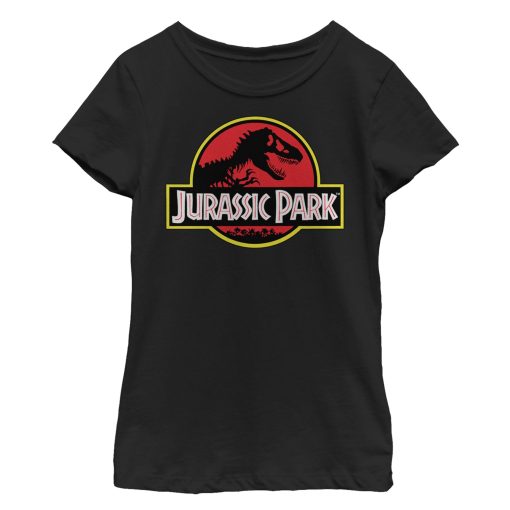 Girl’s Jurassic Park Retro T Rex Logo T-Shirt