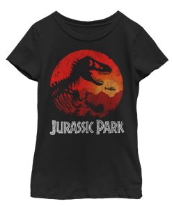 Girl’s Jurassic Park Skeleton Desert Logo T-Shirt