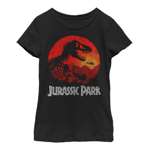 Girl’s Jurassic Park Skeleton Desert Logo T-Shirt