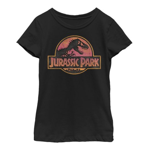 Girl’s Jurassic Park Sunrise Logo T-Shirt