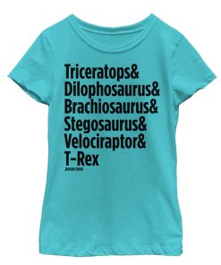 Girl’s Jurassic Park Triceratops and Dilophosaurus T-Shirt