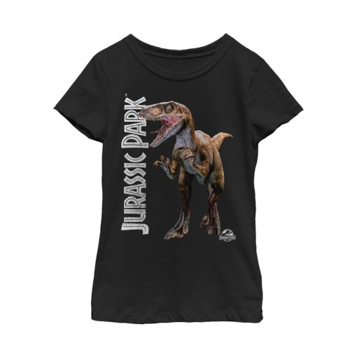 Girl’s Jurassic Park Velociraptor Logo T-Shirt