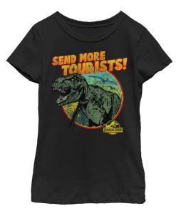 Girl’s Jurassic Park Vintage Send More Tourists T-Shirt