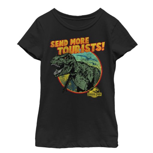 Girl’s Jurassic Park Vintage Send More Tourists T-Shirt