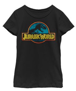 Girl’s Jurassic World Color Outline Logo T-Shirt