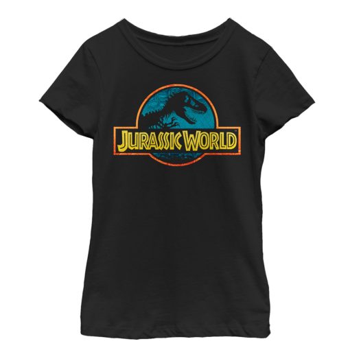 Girl’s Jurassic World Color Outline Logo T-Shirt