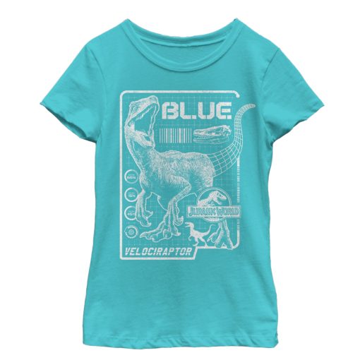 Girl’s Jurassic World Fallen Kingdom Blue Details T-Shirt