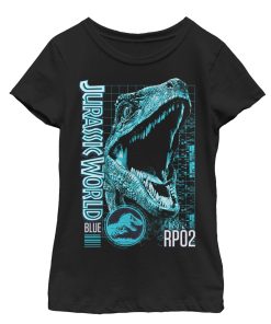 Girl’s Jurassic World Fallen Kingdom Blue Portrait T-Shirt